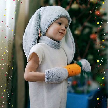Детский новогодний костюм зайчика на любой размер и возраст за один вечер