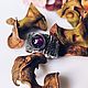Широкое кольцо с фактурой и кабошоном аметиста. Кольца. Mintina Jewelry. Ярмарка Мастеров.  Фото №5