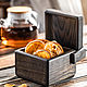 Large storage box 'Cube' made of dark oak, Sugar Bowls, Moscow,  Фото №1