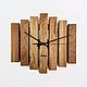 Wall clock made of Piramid wood, Watch, St. Petersburg,  Фото №1