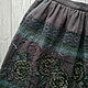 Falda larga de lino 'Asya' con rosas en gris. Skirts. ZanKa. Ярмарка Мастеров.  Фото №5