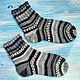 Order Knitted socks 33-35 woolen, women's socks domino woolen young man. knitsockswool. Livemaster. . Socks Фото №3