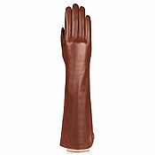 Винтаж handmade. Livemaster - original item Long demi-season gloves from nature.brown skin. Handmade.