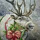 Christmas deer (cross stitch), Pictures, Kurgan,  Фото №1
