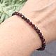 The bracelet is a natural garnet stone with a cut. Bead bracelet. naturalkavni. My Livemaster. Фото №4