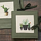 Mini album for herbarium Green with succulents (20 sheets)