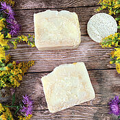 Косметика ручной работы handmade. Livemaster - original item Natural soap Calendula with loofah. Handmade.