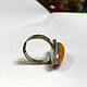 Amber Ring Big Stone Natural Landscape Amber size 16. Vintage ring. Aleshina. My Livemaster. Фото №5