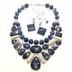 Order Necklace 'Adele' and Earrings - sodalite, pearl biva, beads. Dorida's Gems (Dorida-s-gems). Livemaster. . Necklace Фото №3