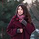 Полупальто " Сок бордовых ягод". Пальто. Творческая мастерская 'Сундучок' (MoiSunduschok). Интернет-магазин Ярмарка Мастеров.  Фото №2