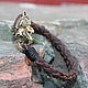 Order Bracelet braided: Men leather bracelet - Bear. Mint Tiger (MintTiger). Livemaster. . Braided bracelet Фото №3