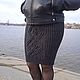 Knitted skirt with arans, graphite mellange. Skirts. HOBBIMANIYA. Online shopping on My Livemaster.  Фото №2