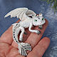 Toothless. White dragon. How to train your dragon 3. Brooches. master Alena Litvin. Online shopping on My Livemaster.  Фото №2
