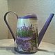 Order Watering can decoupage 'herbs of Provence'. nikazvereva. Livemaster. . Heads Фото №3
