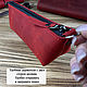 Заказать A zippered pencil case made of genuine leather with a strap. Pencil case school. KulikovCraft. Ярмарка Мастеров. . Canisters Фото №3