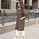 Denim Raincoat Dress Plus size milk chocolate with Embroidery. Dresses. NATALINI. My Livemaster. Фото №5