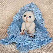 Куклы и игрушки handmade. Livemaster - original item custom. Kitten felted toy for the birth of a child.. Handmade.