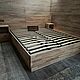 Заказать Кровать в стиле Лофт из ясеня. EasyLOFT - мебель лофт по вашим размерам. Ярмарка Мастеров. . Кровати Фото №3