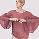 Long chiffon blouse with wide sleeves tunic, Blouses, Moscow,  Фото №1