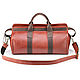 Leather travel bag 'Charlie' (red). Travel bag. Russian leather Guild. My Livemaster. Фото №4