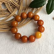 Bracelet from Baltic amber, color is tea,14.5 mm
