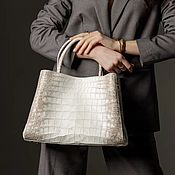 Сумки и аксессуары handmade. Livemaster - original item Women`s tote bag made of crocodile skin in the color of the Himalayas. Handmade.