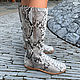 Boots made of Python leather in natural color. High Boots. exotiqpython. My Livemaster. Фото №4
