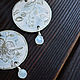 Pendientes de plata 'Morning Rose' con piedra lunar (adular). Earrings. Strangell Jewelry. Ярмарка Мастеров.  Фото №4