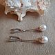 Заказать Серьги классические "Нежность". Жемчуг. Tatyana's Jewelry for the soul. Ярмарка Мастеров. . Серьги классические Фото №3
