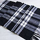 Black and white warm men's plaid scarf PLATKOFF. Scarves. Platkoffcom. My Livemaster. Фото №5