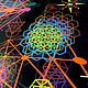 Флуоресцентное полотно «Астральная Геометрия» Арт Абстракция Декор Uv. Декор. ANAHART. Ярмарка Мастеров.  Фото №5