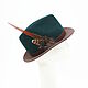 Tyrolean hat with feathers. Color dark green/nesquik. Hats1. Exclusive HATS. LANA ANISIMOVA.. My Livemaster. Фото №4