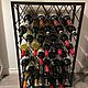 Order Loft wine rack metal and wood for 40 bottles. Color Wood. Livemaster. . Stand for bottles and glasses Фото №3