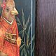 Миниатюрная интерьерная картина Птичка-Гейша. Картины. Художница Анна Тазиева. Ярмарка Мастеров.  Фото №7
