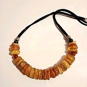 Работы для детей, handmade. Livemaster - original item Amber Choker-beads made of untreated amber, medicinal. Handmade.