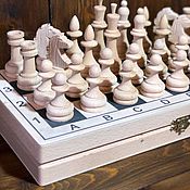 Активный отдых и развлечения handmade. Livemaster - original item Wooden chess for painting, 42/42 cm. Handmade.