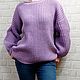 Заказать Джемпер вязаный женский сиреневый. Sweater Star Вязание на заказ.. Ярмарка Мастеров. . Джемперы Фото №3
