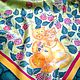 Shawl batik 'cats love' women's handkerchief with cats. Shawls1. silk Paradise. My Livemaster. Фото №4