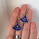 Blue enamel and filigree earrings. Earrings. unomarea. My Livemaster. Фото №5