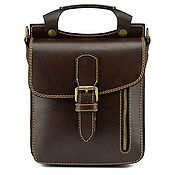 Сумки и аксессуары handmade. Livemaster - original item Bergen leather bag (dark brown). Handmade.