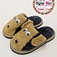 Children's Slippers made of natural sheepskin fur (curly), Slippers, Nalchik,  Фото №1