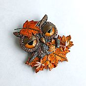 Украшения handmade. Livemaster - original item Brooch owl 