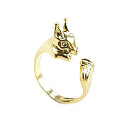 Украшения handmade. Livemaster - original item Golden Ring with Squirrel, Squirrel ring, squirrel ring. Handmade.