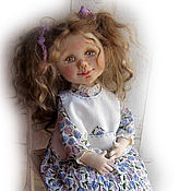 Кукла Анфиса в голубом платье