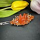 Hair clip made of jasper and agate Fox. Hairpins. TADAM-jewelry (TADAM-jewelry). Online shopping on My Livemaster.  Фото №2