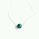 Silver necklace of malachite. 925 sterling silver. Necklace. Jewelry Elena. Online shopping on My Livemaster.  Фото №2