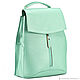 Womens leather backpack 'Assol' (mint). Backpacks. Russian leather Guild. Online shopping on My Livemaster.  Фото №2