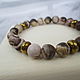Bracelet made of natural jasper cappuccino and hematite. Rosary bracelet. RoyalWorkshop. Online shopping on My Livemaster.  Фото №2
