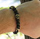 Men's bracelet Skull and Bones. Chain bracelet. Mint Tiger (MintTiger). Online shopping on My Livemaster.  Фото №2