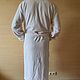 Terry dressing gown white velour-mahra. Robes. Warm gift. My Livemaster. Фото №5